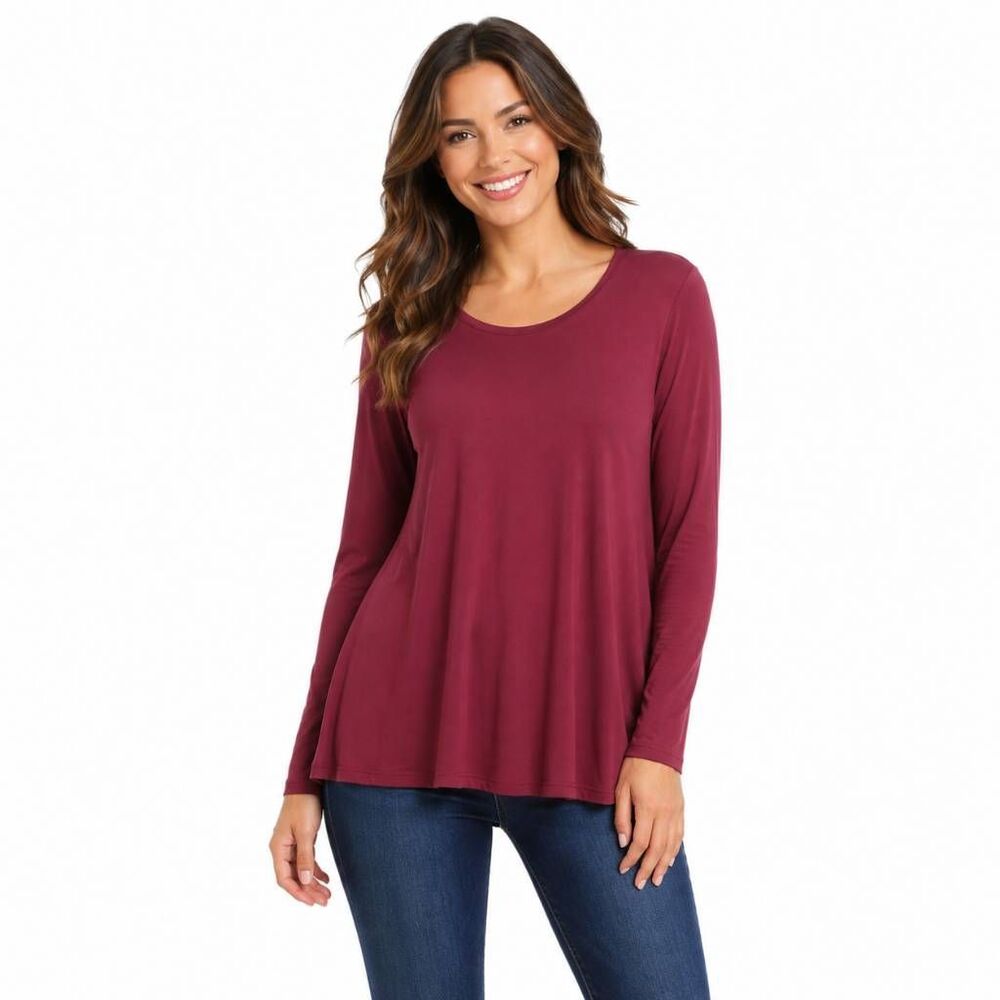 Maurices Large Burgundy LS Top